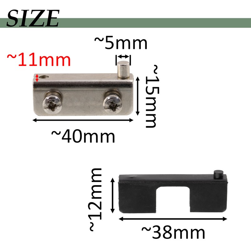 AERZETIX - C41059-2 pairs of hinged hinges for glass doors