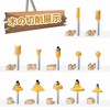 CSOOM 12-Piece Pro Woodworking Trimmer Bit Set, Carbide Router Set,