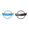 1Pc C4 Corvette Front Nose Hood Emblem 3D Badge Cross