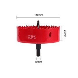 Utoolmart Bi-Metal Hole Cutter 4.3" Hole Saw 110mm Professional Stainless Steel Drill Bits Cutter 25mm Cutting Depth with Triangular Handle