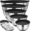 Umite Chef Mixing Bowls with Airtight Lids, 8PCS Stainless Steel