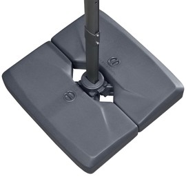 PURPLE LEAF 220 lBS Heavy Duty Patio Umbrella Base XBS535 Deck Offset Cantilever Umbrella Base Sand/Water Filled Square for Outdoor Gardern Backyard