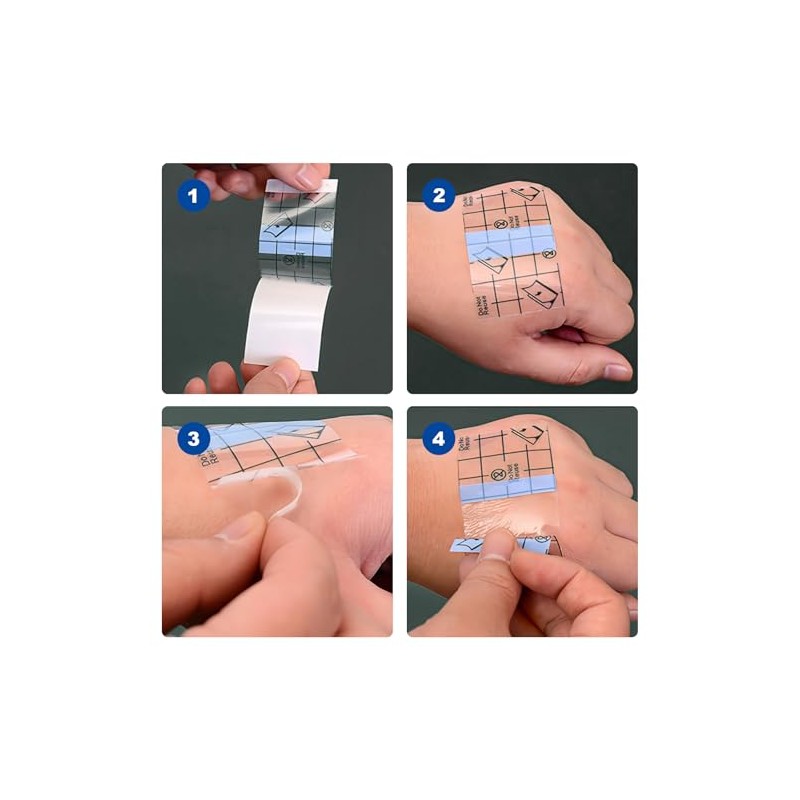Vendaje para Tatuajes, Cinta Transparente Impermeable, Película Protectora de la