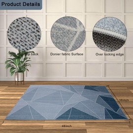Majchomis Office Chair Mat for Hardwood Floor, 48" x 36" Computer Chair Mats for Rolling Chair, Low Pile Desk Chair Mats, TPR Anti-Slip Hard Floor Protector for Office Home