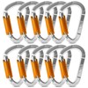 FVW 10 Pack Heavy Duty Climbing Carabiners, 25KN UIAA Certified