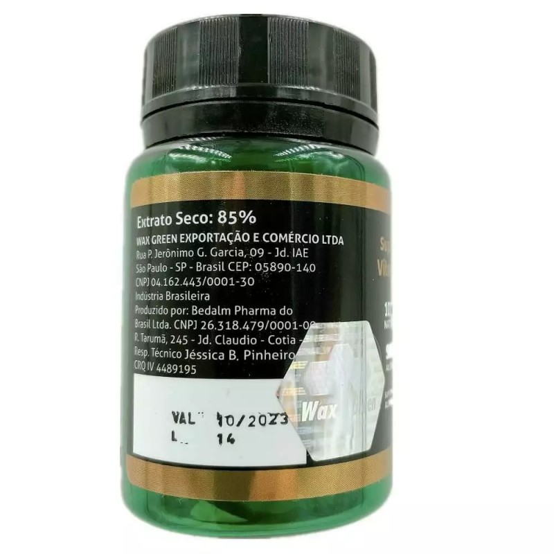 BrazilBeePropolis Brazil Wax Green Bee Propolis 500mg, 60 capsules