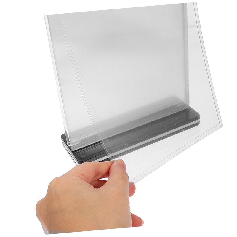 Operitacx Restaurant Table Menu Flip Sign Holder 2pcs PVC Flip