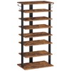 HOOBRO 8 Tiers Vertical Shoe Rack, Wooden Shoe Storage Organizer
