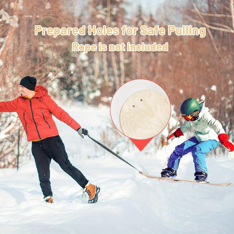 Multigot Sledding Board Skiing Board W/Adjustable Foot Straps Winter Sports