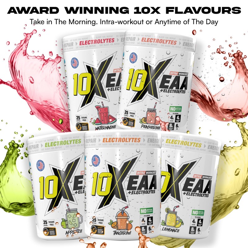 10X Athletic Full Essential Amino Acids Blend with Electrolytes, Sugar