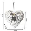Kobolo Decorative Heart Pendant Chipwood White Set of 3