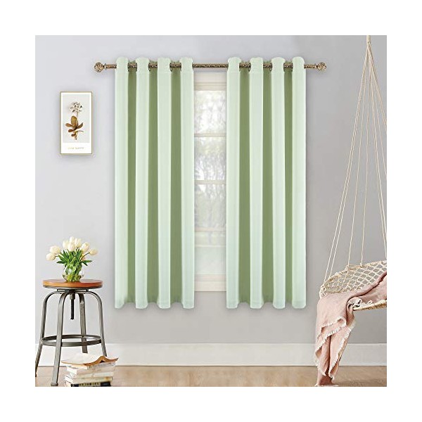 YGO Kids Room Darkening Curtains for Bedroom 63 in Length