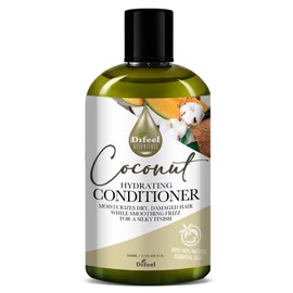 Difeel Essentials Hydrating Coconut Conditioner 12 oz. - Moisturizing Nourishing Coconut Conditioner for Dry, Frizzy Hair, Sulfate-Free