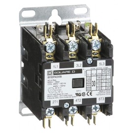 Square D 480VAC Definite Purpose Contactor; No. of Poles 3, 30 Full Load Amps-Inductive