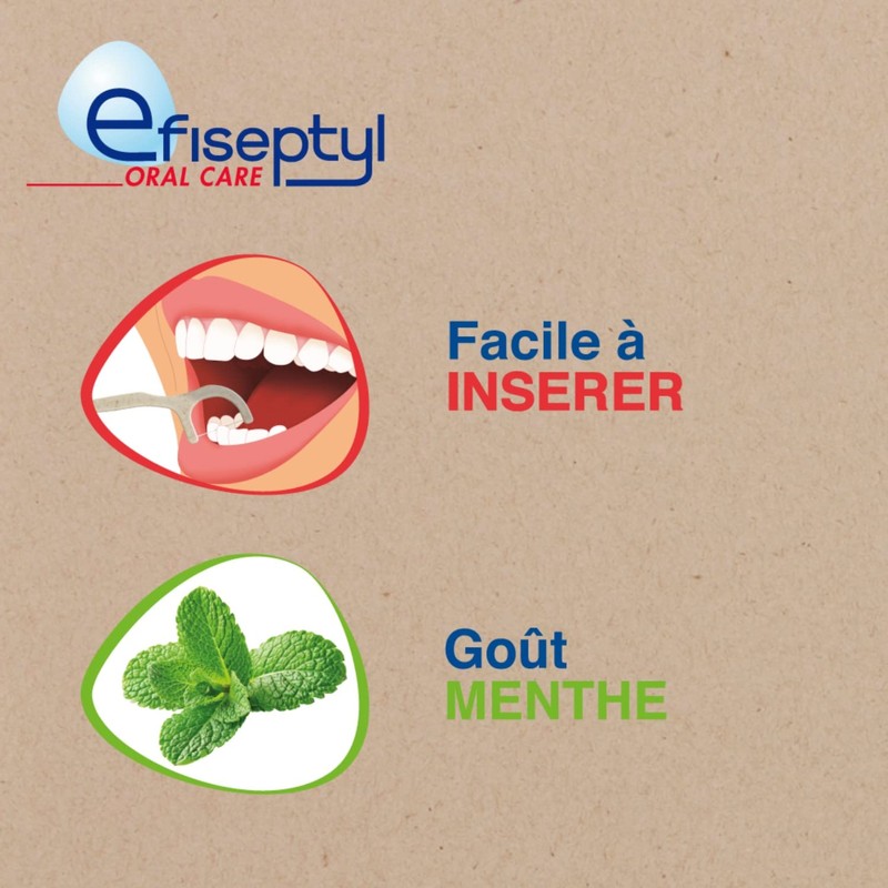 Efiseptyl - Floss Holder - Wheat Straw - Mint Flavour