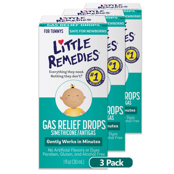 Little Remedies Baby Gas Drops, 1 Fl Oz (Pack of 3)