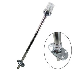 24" Long Marine Stern Light Stainless Steel Tubing BA15D Bulb 12VDC Splashproof