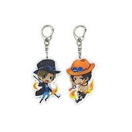 EBTY DREAMS Inc. - Set of 2 One Piec OP Acrylic Keychain Portgas D. Ace, Sabo v1