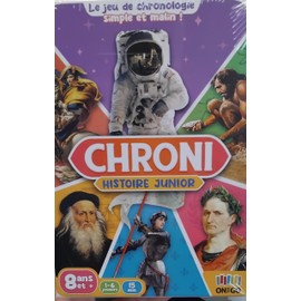 Blackrock Games CHRONI – Geschichte Junior – Kartenspiel – Gesellschaftsspiel ab 8 Jahren – 1 bis 6 Personen – Lernen mit Spaß – Geschichte – Chronologie – on The go Edition