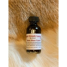 Shell Creek Lures Hot Doe Deer Lure, Doe Urine, Doe in Heat Pheromones, Strong Rutting Scent, Hunt - 2 oz.