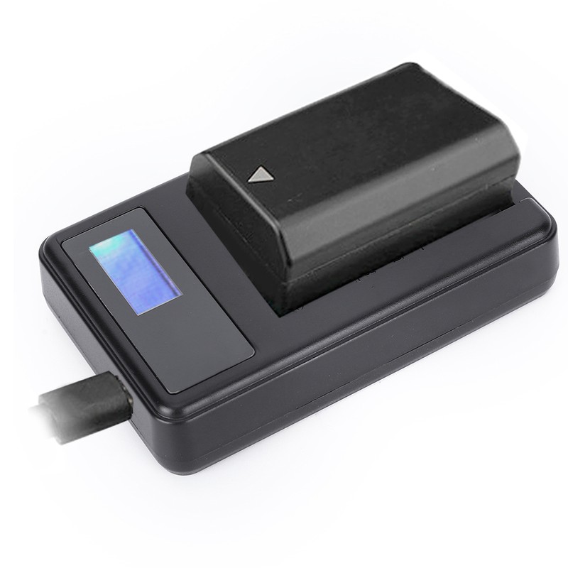 SEIVI Camera Battery Single Charger with LCD Display USB Intelligent