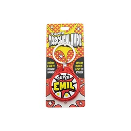 Keyring Super Torch with Name Emil - as a Gift - Individual with Name and Saying