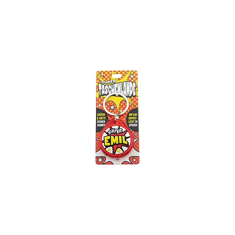 Keyring Super Torch with Name Emil - as a Gift
