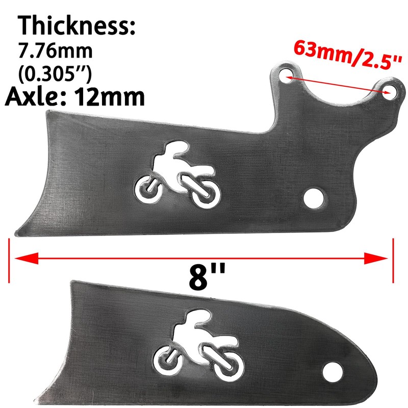 JMCHstore 8'' Mini bike Stretch Extension Tabs for Coleman CT100U,