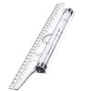 BIUSWEATER 12 Inch Plastic Parallel Rolling Ruler with Transparent Plastic