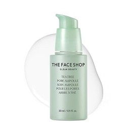 The Face Shop Tea Tree - Ampolleta de Árbol de Té para Poros - Suero purificante con efecto glow y control de grasa - K-beauty coreano original para  