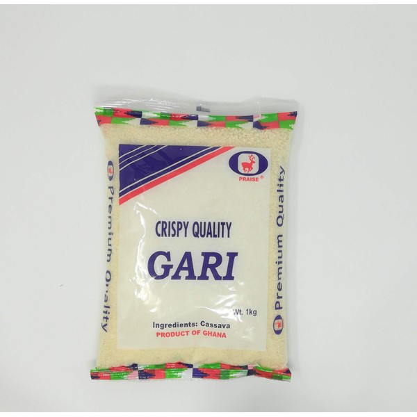 Gari Premium White Ghana Gari 2.2 LB ( 100% Natural West African Grated Cassava) 
