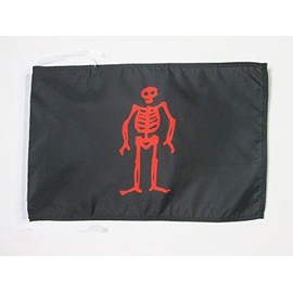 AZ FLAG Pirate Edward Lowe Flag 18'' x 12'' Cords - Skull Pirates Small Flags 30 x 45cm - Banner 18x12 in