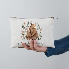 Mothers Day Gift, If I know What Love is Quote, Makeup Bag, Mom and Baby Bear, Cute Gift for Mom, Baby Shower Gift, Send Love to Mom, Gift from Son, Mama Bear Gift