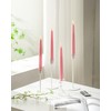Stmarry Pink Flameless Taper Candles with Remote and Timer, 9.65