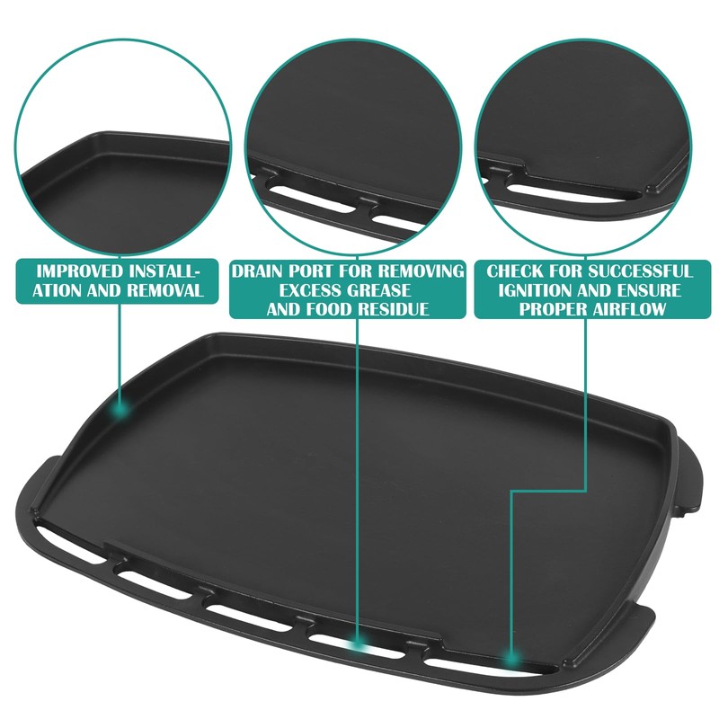EasiBBQ Full-Size Griddle Inserts for Weber Q 2800N+ Gas Grill