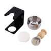 Men New Black Shaving Tool Stand Holder Nylon Hair Brush
