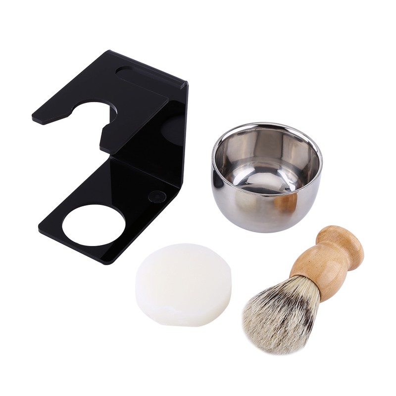 Men New Black Shaving Tool Stand Holder Nylon Hair Brush