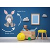 Lifestyle & More Baby Plush Toy Rabbit Grey/White Made of