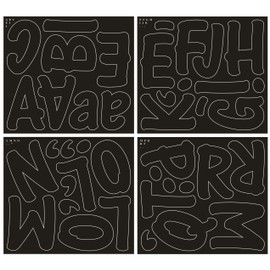 PACON Pacon 4" Self-Adhesive Uppercase and Lowercase Letters, 154-Count, Black (51693)