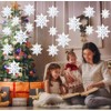 18 Adornos de Copos de Nieve Blancos de Navidad de