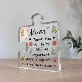 Red Ocean Gifts For Mum Acrylic Puzzle Piece Best Mum Gifts from Daughter Gifts for Mum from Son Mum Birthday Gifts Mum Gifts Christmas Thank You Presents for Mum