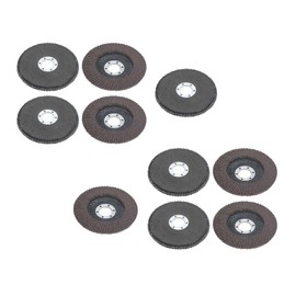 10PCS 60 Grit Flap Wheels 4.5 Inch x 7/8 Inch Arbor Gray Abrasive Discs for Grinding Deburring and Finishing