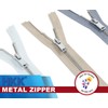 HKK Metal Separating Zipper #5, 28 Inch, 5PCS, Zipper Repair