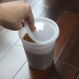 [24 Pack] Food Storage Containers with Lids, Round Plastic Deli Cups, US Made, 32 oz, Quart Size, Leak Proof, Airtight, Microwave & Dishwasher Safe, Stackable, Reusable, White