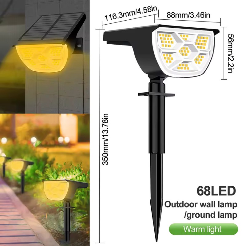 7 LED Solar Garden Lights Outdoor Waterproof Landscape Yard Pathway