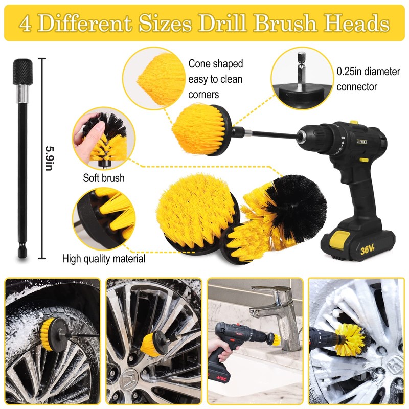 TTRCB 27Pcs Car Detailing Kit, Car Detailing Brush Set, Auto