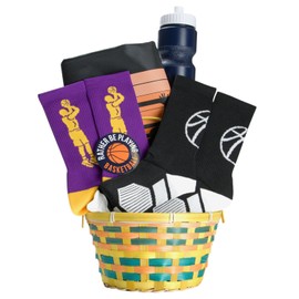 ChalkTalkSPORTS Basketball Easter Basket - Prefilled Basketball Gift Basket for Players & Fans