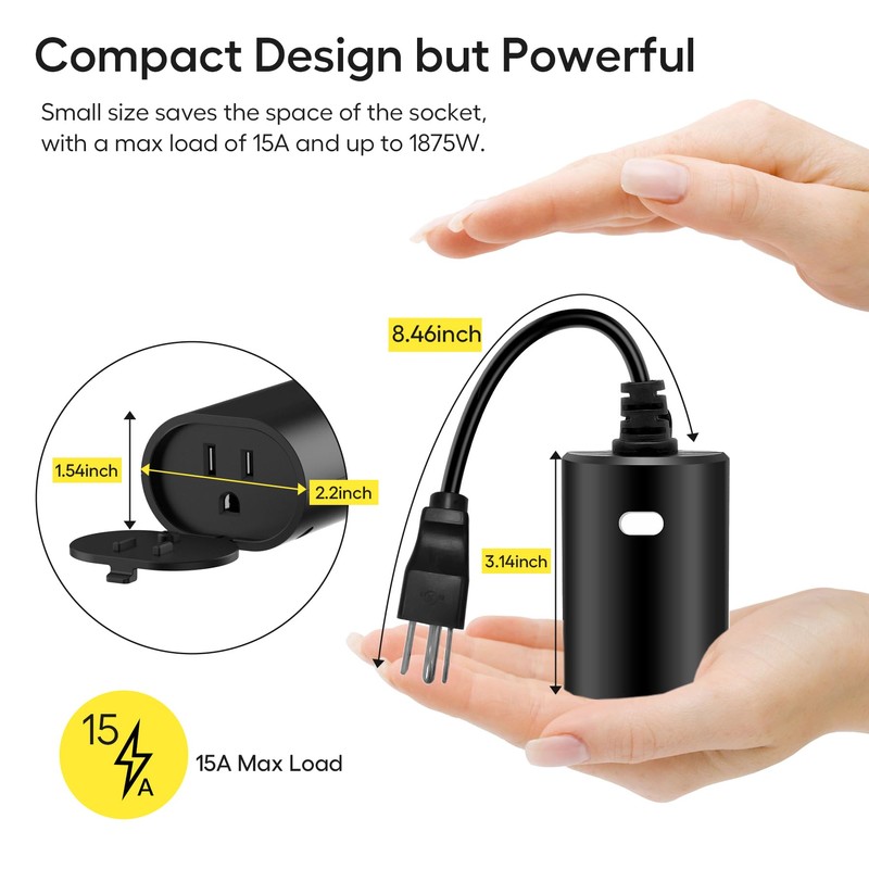 Minoston Zwave Outlet Plug, 800 Series Outdoor Z-Wave LR Smart