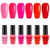 Gellen Juego de esmaltes de uñas rojos, esmaltes de uñas