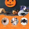 BMBEAR 4 Pack Realistic Black Plastic Fake Spider, Safe Reusable